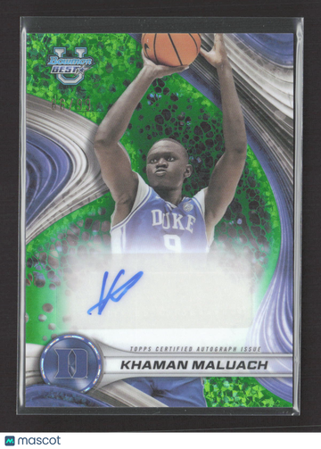 2025 Bowman University Best Basketball Khaman Maluach #B24-KM Green Refractor