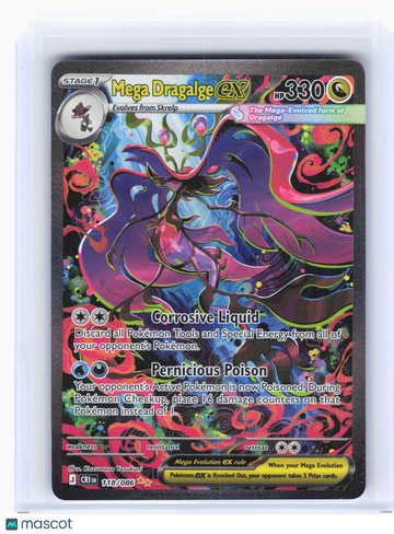 2025 Pokemon—Mega Dragalge ex #118/86 Chaos Rising—Special Illustration Rare Holo