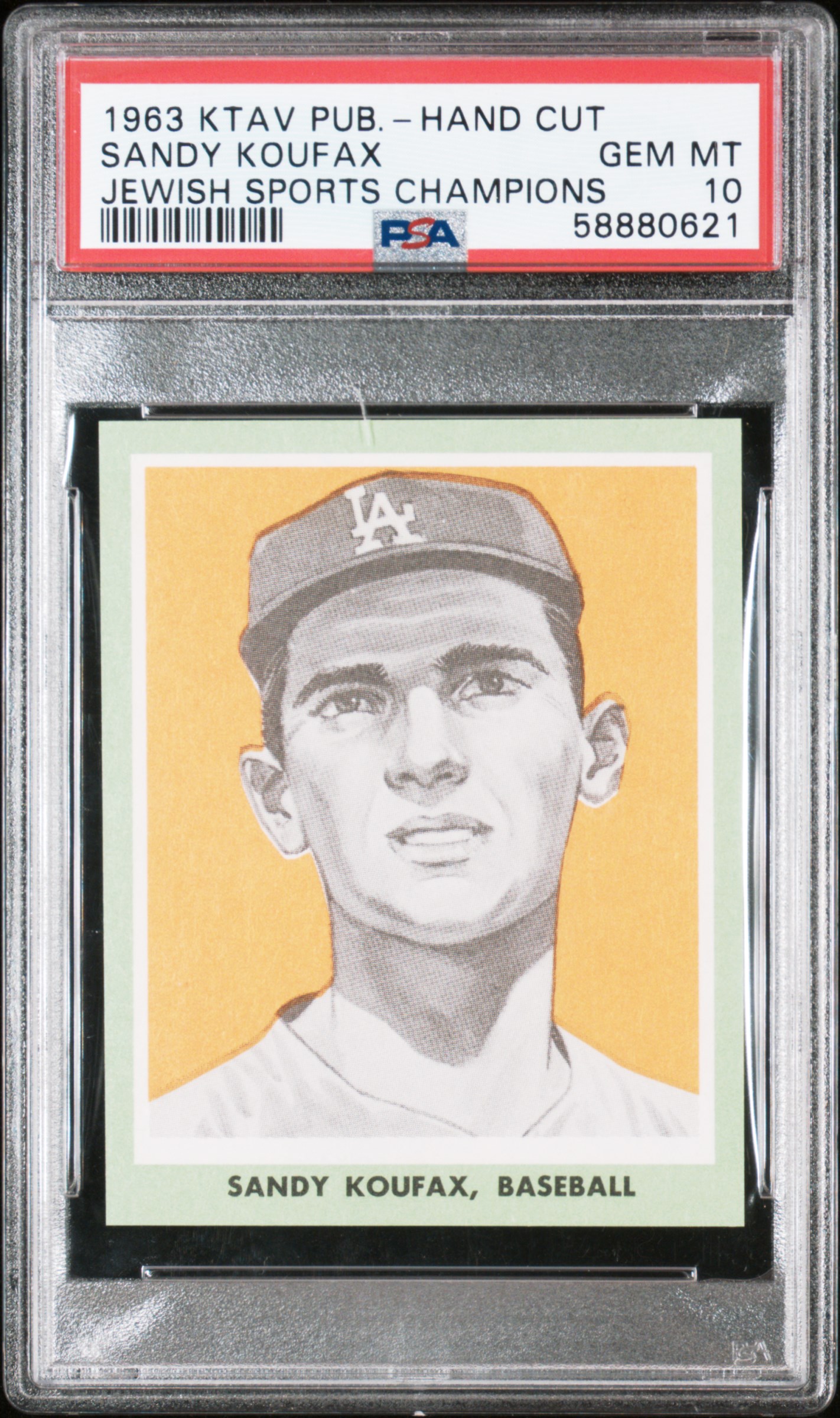 1963 Ktav Multi-Sport Sandy Koufax Jewish Sports Champions PSA 10