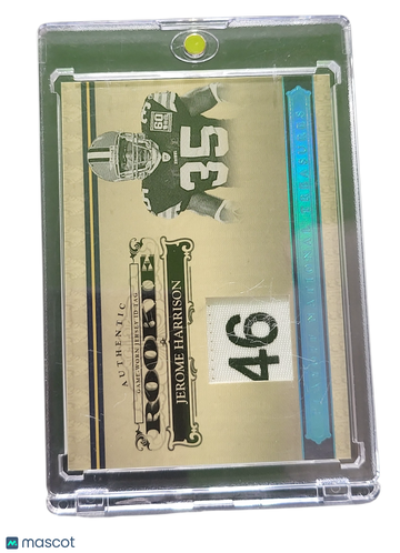 2006 Donruss Playoff National Treasures Jerome Harrison #145 /1 Game-Worn Jersey ID Tag