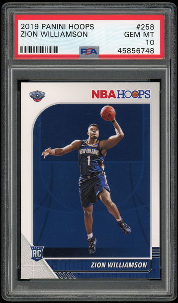 2019 Hoops #258 Zion Williamson PSA 10