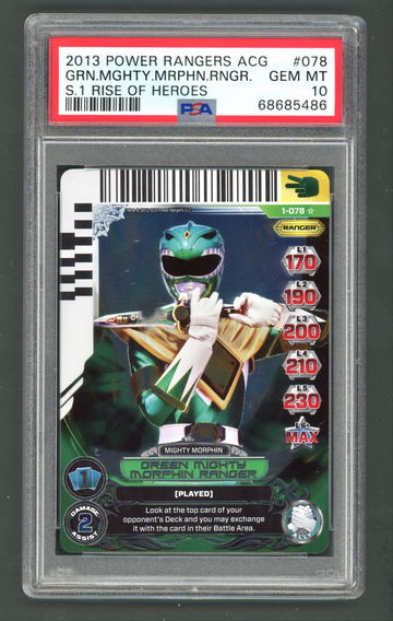 2013 Power Rangers ACG Tommy The Green Ranger Rise of Heroes Holofoil PSA 10