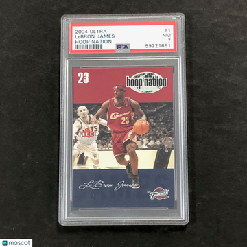 2004 Ultra Hoop Nation LeBron James #1 Hoop Nation PSA 7