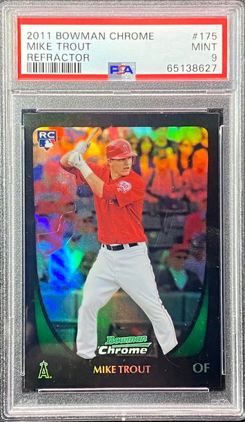 2011 Bowman Chrome Mike Trout Refractor PSA 9