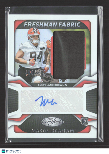 2025 Panini Certified Freshman Fabric Mason Graham #FBC-MGM /498 RC Authentic Memorabilia Freshman Fabric