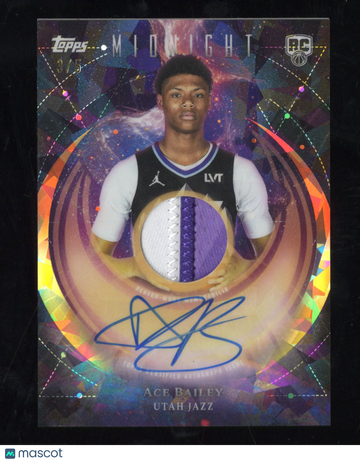 2025-26 Topps Midnight RC Rookie Jersey Auto Ace Bailey #RJA-AB Daybreak /5 Topps