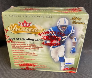 2000 Flair Showcase Football sealed Hobby Box - 24 packs (Tom Brady Rookie year)