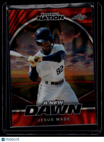 2025 Leaf Baseball Nation Jesus Made #NB-58 A New Dawn Prismatic Platinum Blue