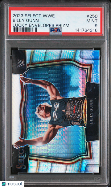 2023 Panini Select WWE Billy Gunn #250 Lucky Envelopes Prizm /8 PSA 9