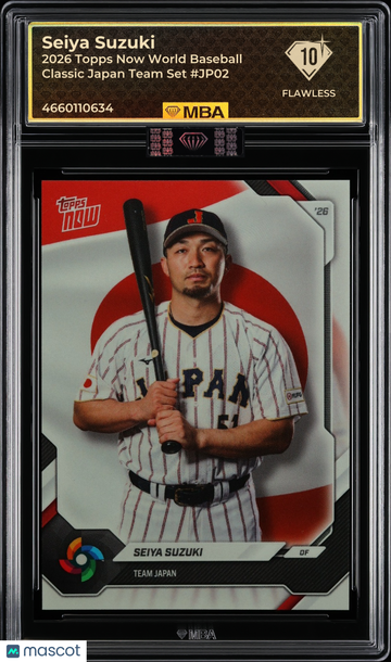 2026 Topps Now World Baseball Classic Seiya Suzuki #JP02 Japan Team Set MBA 10