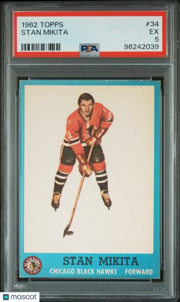 1962 Topps Stan Mikita #34 PSA 5