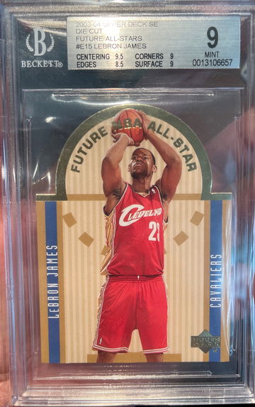 2003-2004 upper deck se die cut future all stars Lebron James bgs 9