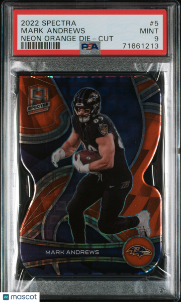2022 Panini Spectra Mark Andrews #5 Neon Orange Die Cut PSA 9
