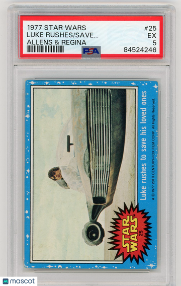1977 Star Wars Allens & Regina Luke Rushes Save.. . #25 PSA 5