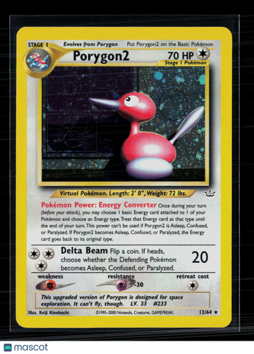 2001 Neo Discovery Porygon2 Holo Rare #12/64