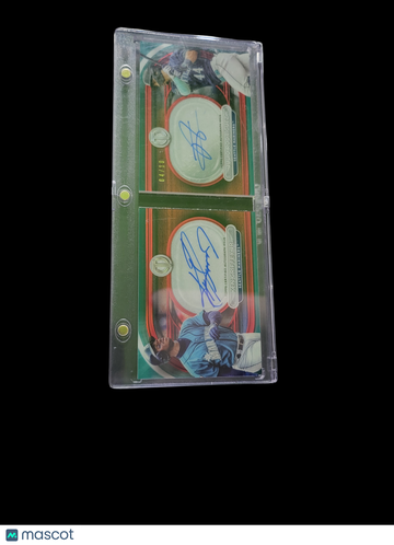 2024 Topps Tribute Tribute Tandems Ken Griffey Jr. Julio Rodriguez #TTAB-GR Green /10 Tandems Autographed Book Card