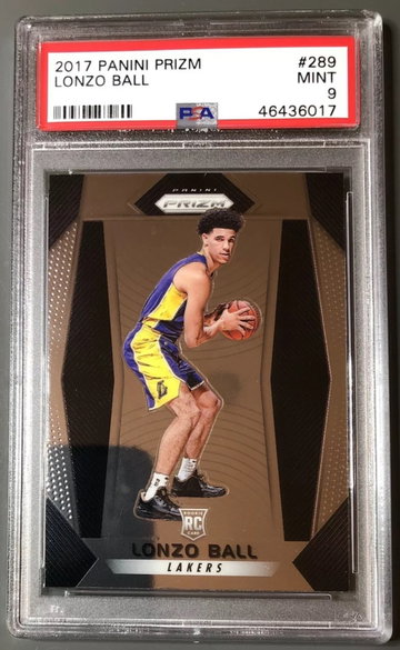 2017-18 Panini Prizm Lonzo Ball Base PSA 9