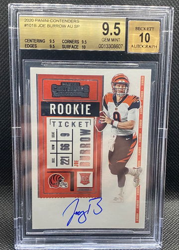 2000 Panini contenders Joe Burrow’s variation auto BGS 10  short print