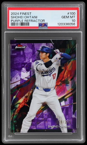2024 Finest Shohei Ohtani Purple Refractor PSA 10