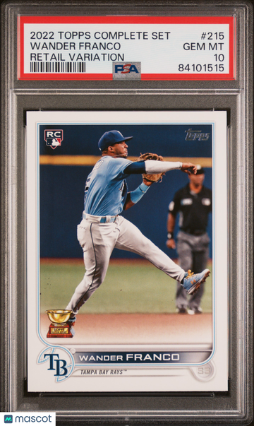 2022 Topps Complete Set Wander Franco #215 Retail Variation PSA 10