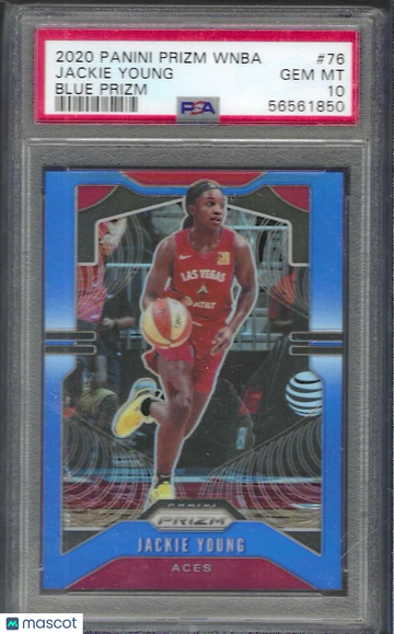 2020 Panini Prizm WNBA Jackie Young #76 Blue PSA 10