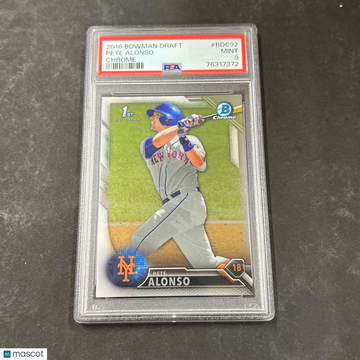2016 Bowman Draft Pete Alonso #BDC92 Chrome PSA 9