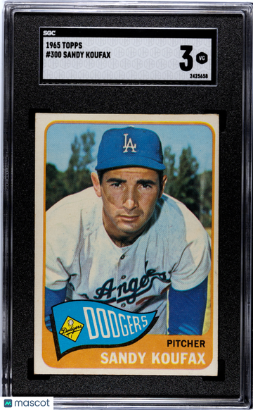 1965 Topps Sandy Koufax #300 SGC 3