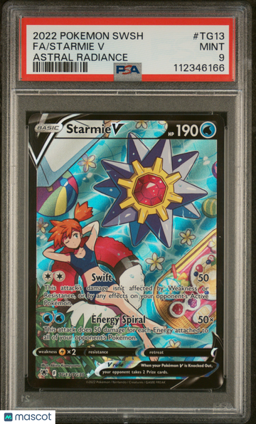 2022 Pokemon Sword & Shield Astral Radiance Starmie V Astral Radiance Fa PSA 9 #TG13