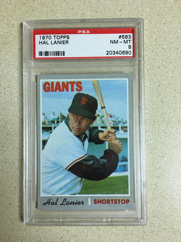 1970 Topps #583 Hal Lanier PSA 8 NM-MT GIANTS 