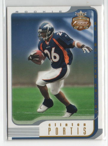 2002 Fleer Focus Jersey Edition Clinton Portis Rookie RC RARE NUMBER MISSING /126