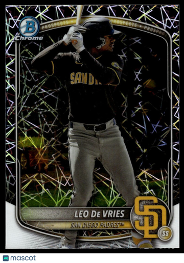 2025 Bowman Chrome Leo De Vries #BCP-204 Bowman Chrome Prospects Lazer Refractor