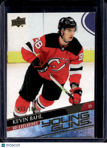 2020-21 Upper Deck Kevin Bahl #720 Young Guns Exclusives 093/100 Rookie