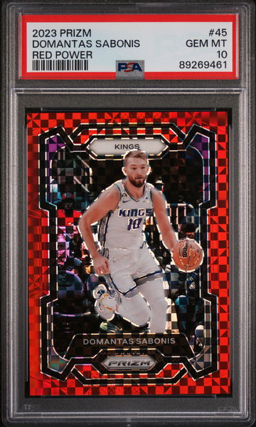 2023 Panini Prizm Red Power Domantas Sabonis #45 /75 PSA 10