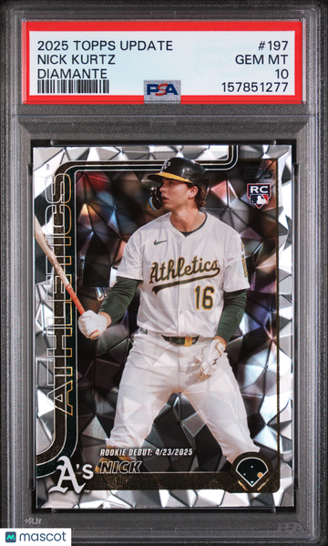 2025 Topps Update Nick Kurtz #197 Diamante PSA 10