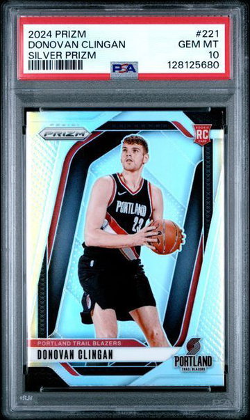 2024 Prizm | Rookie Donovan Clingan | Silver Prizm | #221 | PSA 10