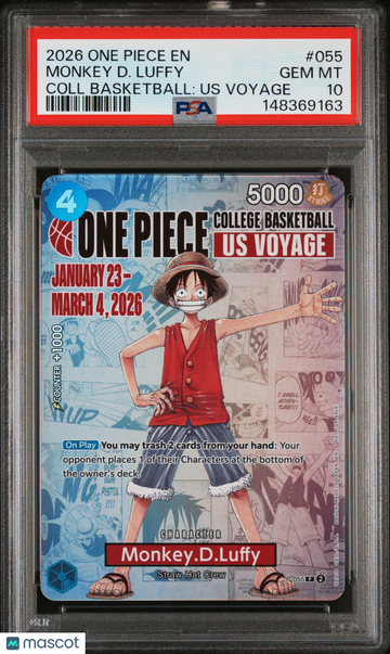 2026 One Piece Promos Monkey D. Luffy Coll Basketball: Us Voyage PSA 10 #P-055