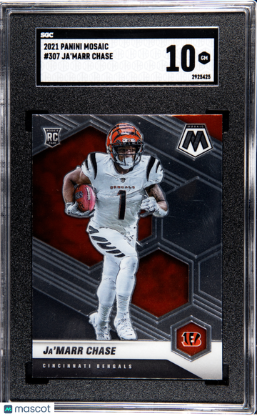 2021 Panini Mosaic Ja'marr Chase #307 SGC 10