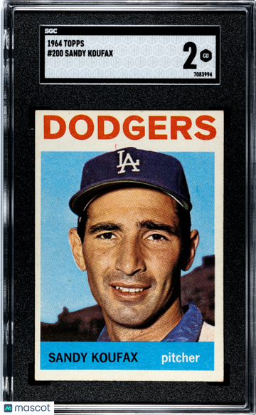 1964 Topps Sandy Koufax #200 SGC 2