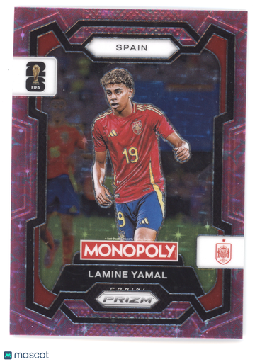 2026 Panini Monopoly Prizm FIFA World Cup 26 Lamine Yamal #41 Pink Sparkle