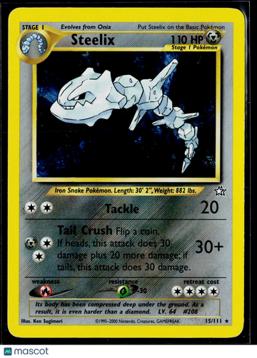 2000 Neo Genesis Steelix Holo Rare #15/111
