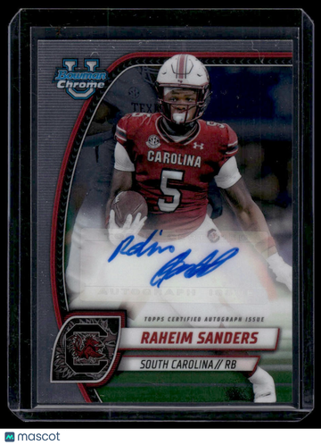 2024 Bowman University Chrome Raheim Sanders #PA-RSA Prospect Autographs AU
