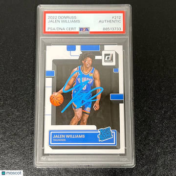 2022 Panini Donruss Jalen Williams #212 PSA A Auto A