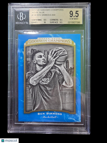 2017 Upper Deck Goodwin Champions Royal Blue Ben Simmons BW #126 BGS 9.5