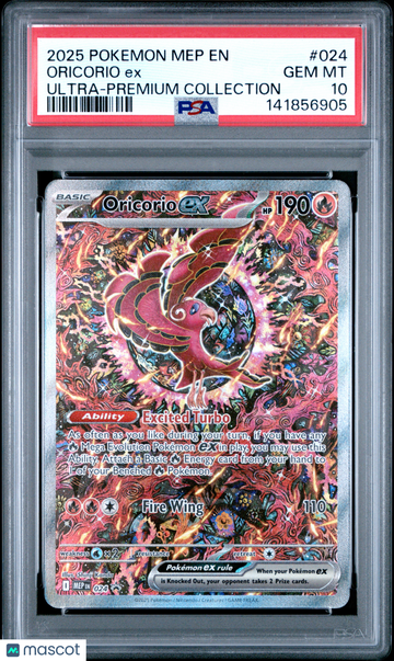 2025 Pokemon Mep EN-Me Black Star Promo Oricorio EX Ultra-Premium Collection PSA 10 #024