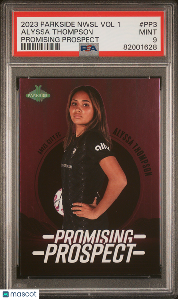 2023 Parkside Nwsl Collection Promising Prospect Alyssa Thompson #PP3 Promising Prospect PSA 9