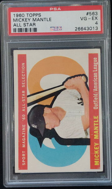 1960 Topps Mickey Mantle AS #563 PSA 4