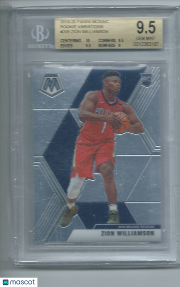 2019-20 Panini Mosaic Rookie Variations Zion Williamson #209 BGS 9.5