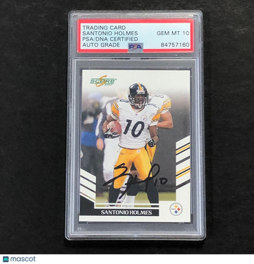 2007 Donruss Playoff Santonio Holmes #207 Score PSA 10