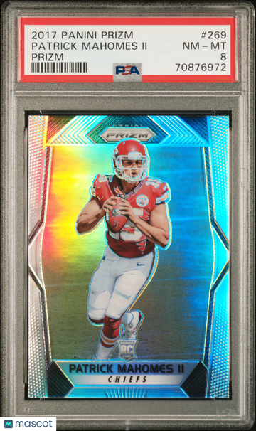 2017 Panini Prizm Patrick Mahomes II #269 PSA 8