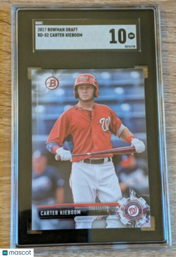 2017 Bowman Draft Carter Kieboom #BD-52 SGC 10